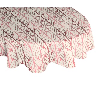 Tischdecke ADAM "Wave" Tischdecken Gr. B/L: 220 cm x 145 cm, oval, bunt (natur, dunkelrot, rosa) Tischdecken