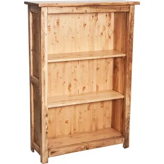 Biscottini - Kleines Landhaus Bücherregal Aus Massivem Lindenholz Mit Natürlicher Oberfläche L68xpr25xh98 Cm. Made In Italy