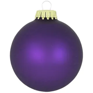 Krebs Glas Lauscha Weihnachtsbaumkugel CBK70273, Weihnachtsdeko, Christbaumschmuck, Christbaumkugeln Glas (8 St) lila