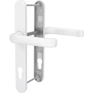 Alpertec Schmalrahmengarnitur Oval Drücker/ Drücker Kunststoff Weiß