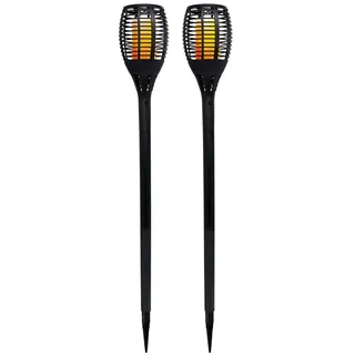 Lumi Jardin Solarleuchte Kunststoff 70 cm 2er Set schwarz