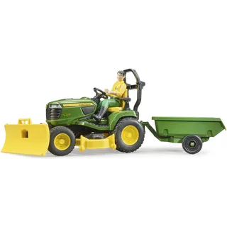 Bruder 62104 - Aufsitzrasenmäher mit Anhänger und Gärtner mehrfarbig 1:16