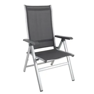MWH Das Original Kedline Multipositionssessel 62 x 67,5 x 111 cm silber/anthrazit klappbar