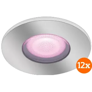 Philips Hue Xamento Badezimmer-Einbaustrahler White & Color - Chrom - Rund 12er-Pack