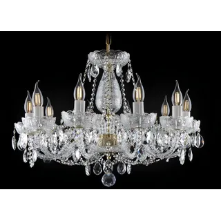 JVmoebel Kronleuchter Kristall-Hängeleuchte Elite Bohemia in elegantem Design, Transparent-Amber, Made in Europa weiß