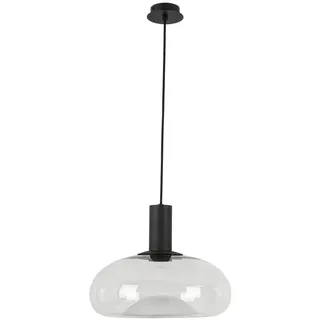Dieter Knoll Hängeleuchte Lune, Schwarz, Metall, Glas, Uni,Uni, 183 cm, Lampen & Leuchten, Innenbeleuchtung, Leuchten nach Räumen, Esstischlampen