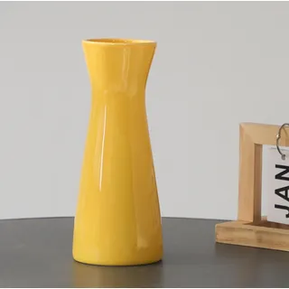 Vase  Keramik  Durchmesser 21,5 Cm  Weiß/rosa/gelb/blau  1 Stück  Minimalistischer Und Rustikaler Landhausstil  Für Blumen Und Wohnaccessoires