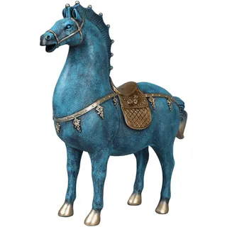 Tauzveok Figur Pferd Bronze Statue Horse Skulptur Feng Shui Tierskulptur Kunstharz Ornament Bürodekoration 24X26cm Deko Gut Als Geschenk,B