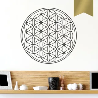 WANDKINGS Wandtattoo, Blume des Lebens, 40 x 40 cm, Gold, Wähle aus 5 Größen & 35 Farben
