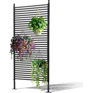 Lamellenzaun 90x180 cm braun Selbstbauzaun Gartenzaun Sichtschutz Zaun für Garten Terrasse