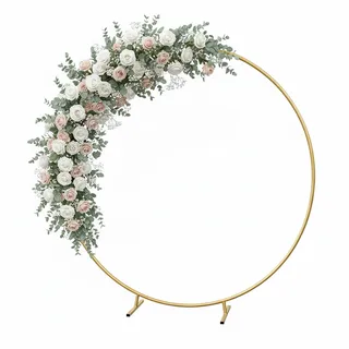 Relaxdays Luftballon Bogen Ø 195 cm Gold