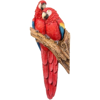 Deko-Figur Vogel Papagei 40 cm zur Wandmontage