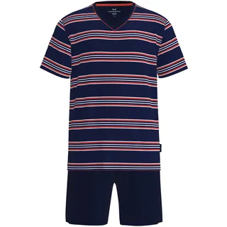 Götzburg Pyjama Shorty Klima Aktiv Blau/Rot XL