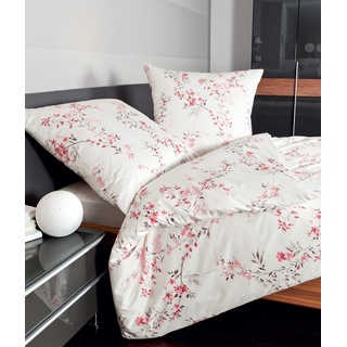 Janine Mako Satin Bettwäsche 155 x 200 cm Satin Bettbezug weiß Palermo Bettwäsche weiß aus Baumwolle
