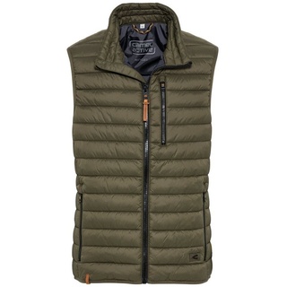 CAMEL ACTIVE Steppweste mit horizontaler Steppung aus recyceltem Polyester in Olive-Braun menswear-56