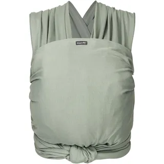Hoppediz Elastisches Baby-Tragetuch - für Neugeborene ab Geburt (2-9 kg) - aus Bio-Baumwolle - Salbei 4,60 m, Grün