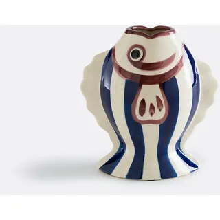 La Redoute Interieurs Vase In Fischform, Aus Keramik, Höhe 24 Cm, Fiska blau