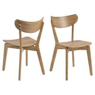 Esszimmerstuhl ACTONA GROUP "Roxby" Stühle Gr. B/H/T: 45 cm x 79,5 cm x 55 cm, 2 St., Massivholz, beige (natur, natur) Küchenstühle