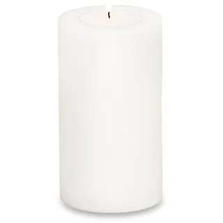 Edzard Dauerkerze Cornelius (Höhe 18 cm, Ø 10 cm), weiß, hitzebeständig bis 90°,