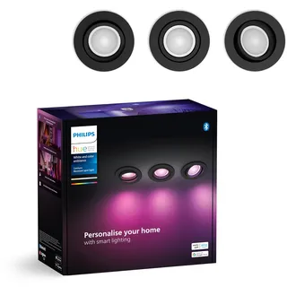 Philips Centura 3er Pack rund schwarz
