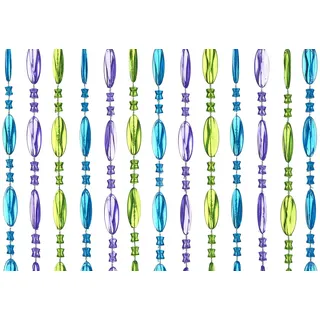 Kobolo Türvorhang Rainbow aus Kunststoff, 90x200 cm, bunter Perlenvorhang, Insektenschutz, Dekovorhang für Tür, Balkon, Terrasse, Küche & Kinderzimmer