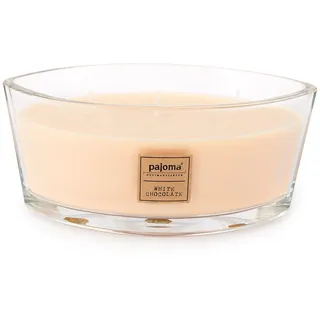 Pajoma Duftkerze White Chocolate, 500 g, im Glas mit Holzdeckel, Premium Edition, für Circa 45 Stunden