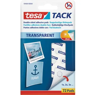 Tesa Klebestreifen Tack transparent 72 Stück