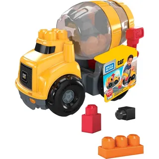MEGA Bloks GFG11 - CAT Betonmischer mit rotierender Trommel, Bausteine für kleine Hände, Spielzeug Bauset für Kinder von 1 bis 5 Jahren (9 Teile)