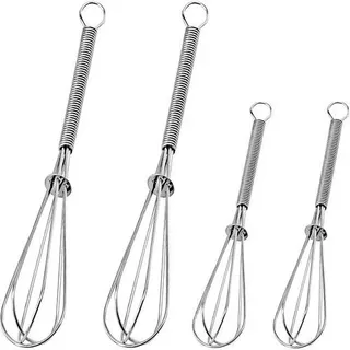 Schneebesen Mini 4er Set Edelstahl Mini-4er-set (12,5 Cm + 18,5 Cm)