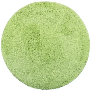 Brandsseller Badezimmerteppich Ø 60 cm Badvorleger Badematte Badteppich rund Chenille rutschfest saugstark maschinenwaschbar - Grün