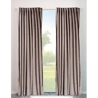 OTTO home Velvet Uni Multifunktionsband 140 x 145 cm sand 2 St.