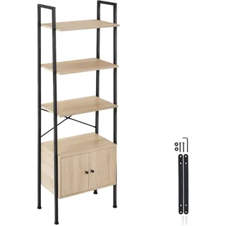 Tectake Leiterregal 57,5 x 34 x 173 cm Braun