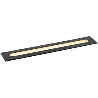 Qazqa led Modern außen Bodenstrahler, Bodeneinbaustrahler für den Garten - Eline - Schwarz, inkl. 20W integrierter LED, 50cm, IP65, Rechteckig