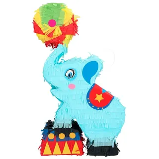 Boland 30979 - Pinata Zirkus Elefant, 26 x 8,5 x 45 cm, Hängedeko, Dekoration für Geburtstag, Mottoparty und Karneval