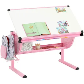 CARO-Möbel Kinderschreibtisch Sari Weiß / Rosa