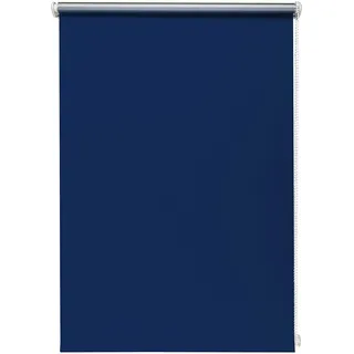 Beyond Drape Thermo-Rollo nach Maß ohne Bohren mit Klemmträger Verdunkelungsrollo Seitenzugrollo Klemmrollo Blackout Silberbeschichtung Klemmfix Blau Breite:91-100 cm, Länge:201-220 cm