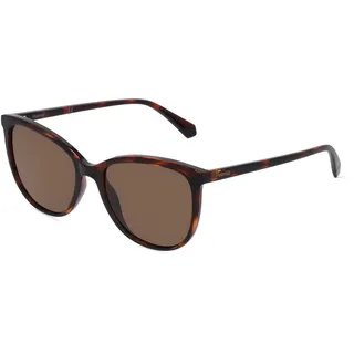 Polaroid PLD 4138/S Damen-Sonnenbrille Vollrand Butterfly Kunststoff-Gestell, Havanna