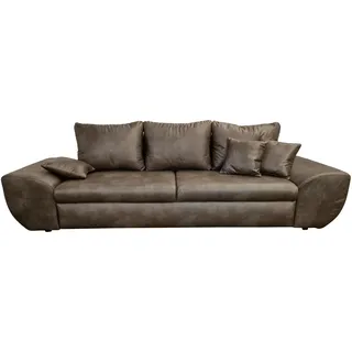 luma-home Big-Sofa Leder 2-Sitzer Braun