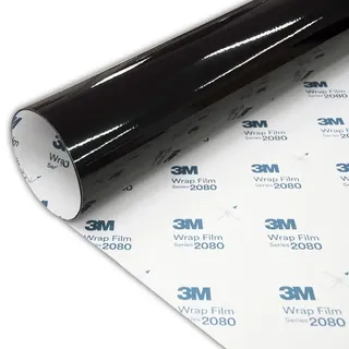 MOTOS 3M 2080 Schwarz Glanzend Autofolie Car Wrapping Folie G12 152X120