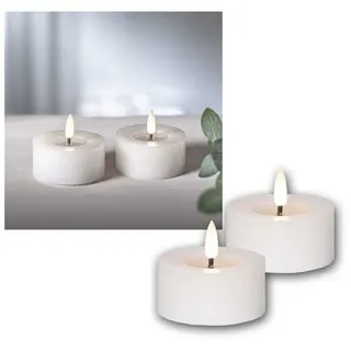 Star Trading Flamme Flow LED-Kerze 7 x 5,5 cm weiß
