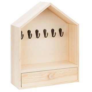 Schlüsselkasten aus Holz, mit Schublade, 25 x 10 x 31,5 cm