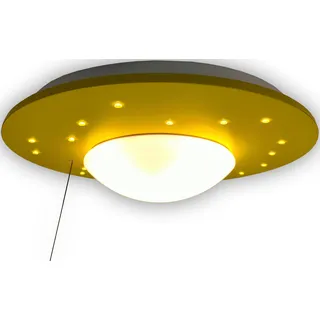 Deckenleuchte NIERMANN "Starlight, Sonnengelb" Lampen Gr. Ø 54 cm Höhe: 11 cm, gelb Kinder Kinderlampe Kinderzimmerleuchten E27 Fassung für einfachen Leuchtmittelwechsel