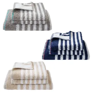 Dyckhoff Frottierserie Maritim 'Sea Stripe' (Farbe: Kiesel / Größe: 70 x 140 cm)