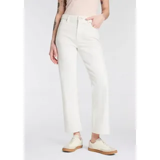 BOSS ORANGE Straight-Jeans ADA CROP HR Premium Damenmode in cropped Länge, High Waist beige 30