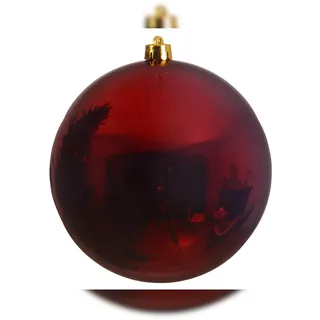 Christmas Decorations Weihnachtskugeln Kunststoff 25cm 1 Stück - Ochsenblut - bordeaux