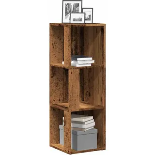 Rantry Eckschrank aus antikem Holz, 33 x 33 x 100 cm, mehrschichtiges Holz, Sideboard, Küchenschrank, Aufbewahrungsschrank für Wohnzimmer, Schlafzimmer, Büro