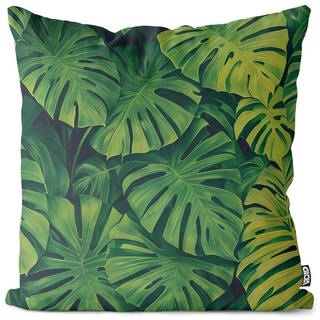 Kissenbezug, VOID (1 Stück), Palme Blätter Exotisch Urwald Tropen blume pflanze tropisch urwald bl bunt 40 cm x 40 cm