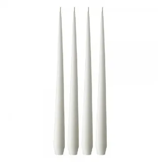 ester & erik Tafelkerze Spitzkerze Taper Candle Pure White (4-teilig)