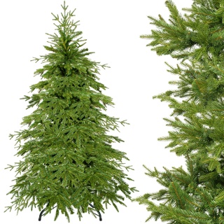 SPRINGOS Künstlicher Weihnachtsbaum Fichte Natural 220 cm PE inkl. Ständer