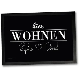 Fußmatte Türmatte personalisiert Wohnen Familie Paare Wunschname Eingang